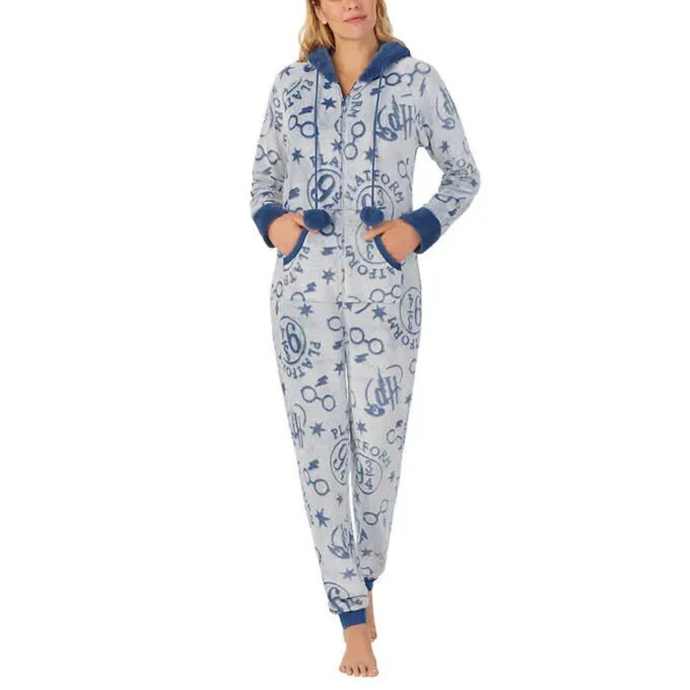 Disney Harry Potter One Piece Pajama Women Small Soft Fleece Wizard World
